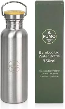 Single wall Stainless Steel Water Bottle | Eco Friendly Reusable Bottle | Non Insulated | Ultra Lightweight | Plastic Free and Leakproof (750ml)