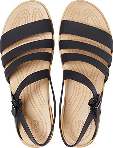 Image of Crocs Women Tulum Sandal Black /Tan 2 UK (W4)
