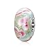 Produktbild Blumen Lampwork Murano Glas Charme mit 925 Sterling Silber Core Pink Bloom Flower Garden Perlen Charme