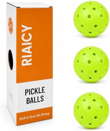 Outdoor Pickleballs, 40-Hole Rotomolded Seamless Pickleball Balls