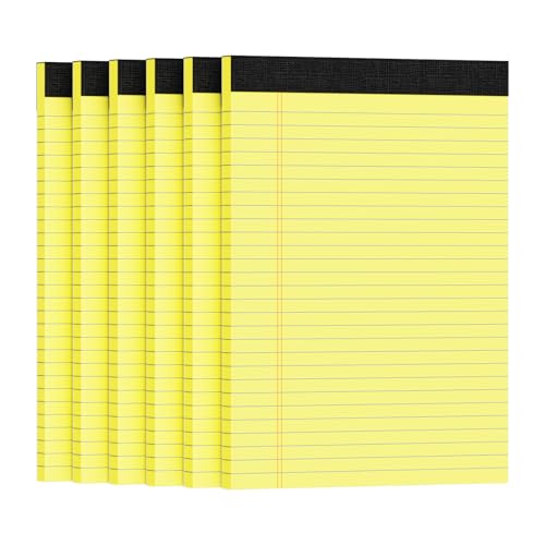 Bloc de notas 8.5 x 11 note pads amarillos con renglones para notas de trabajo en escritorio