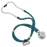 ASA Techmed Premium Stethoscopes Sprague Double Tube Adult and Pediatric Stethoscope - Ideal Gift for EMT, Nurse, Doctor, Medical Student, Paramedic and First Responders Includes Accessories (Teal)
