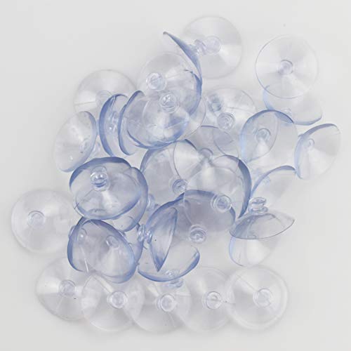 Ventosas transparentes Pyhot 50 piezas 30 mm cabeza de hongo PVC plástico ventosas/ventosas lisas sin ganchos