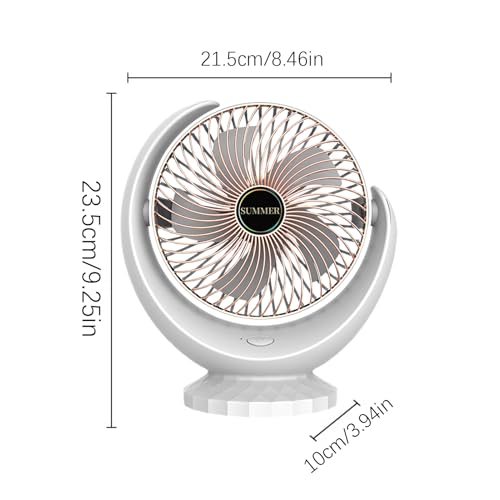 Ventilateur portable de table rechargeable pour maison et bureau - 6
