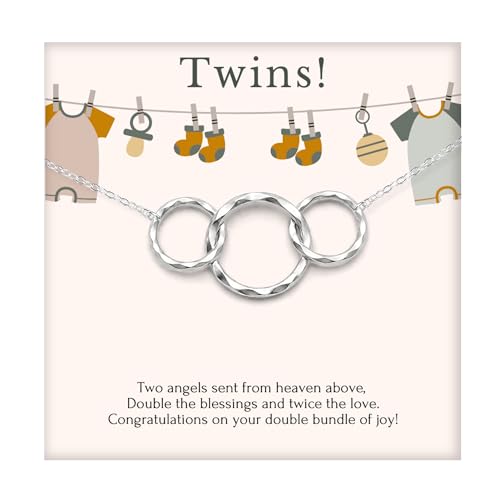 HOPE LOVE SHINE Twins Mom to Be Necklace Mothers Day