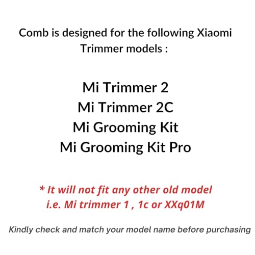 Image of Trimmer Comb compatible with Mi Trimmer 2 / 2C / Grooming Kit /Kit Pro | Black