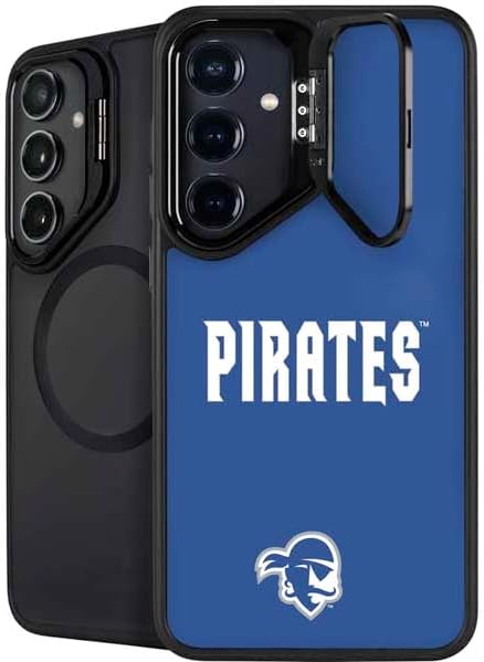Skinit Kickstand Phone Case Compatible with Galaxy S25 Plus - Officially Licensed Seton Hall University Zoomed Basketball Design