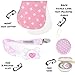 Dodo Babies 5-Pack Baby Burp Cloths - Soft & Absorbent Cotton Burp Cloths are Newborn Essentials Must Haves - Includes Pacifier Case and 2 Pacifier Clips - Colors: Pink, Grey, and Black