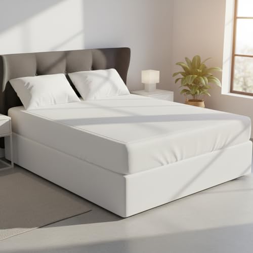 Protector de colchón impermeable 180x200 Super King ajustable transpirable 8