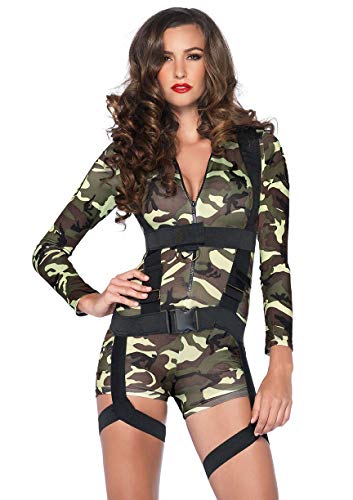 Leg Avenue Women's 2 PC Goin' Commando Army Costumes, X-Small