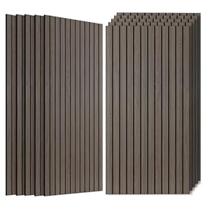 10 Pack Acoustic Panel, 47.2”x23.6” Acoustic Panels for Wall, Decorative Large Acoustic Panels with Wood Finish, for Office,Home Theater,Studio,Living Room, Walnut