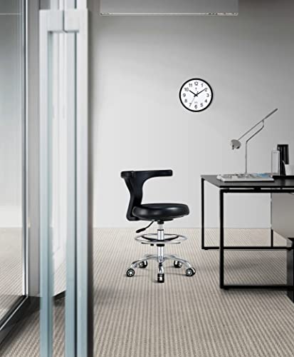Kastele Ergonomic Home Office Desk Chair - Swivel Adjustable Comfortable Task Chair With Lumbar Support, Foot Ring And Rolling Casters For Drafting,Computer,Hospital,Clinic,Dental Hygienis,Home #TOP6