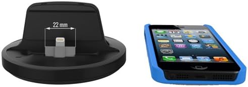 RND Apple Certified Lightning to USB dock for the iPhone (6 / 6 Plus / 6S/ 6S Plus/ 5 / 5S / 5C) or iPod Touch Data Sync and Charge 8-Pin Dock. Compatible with some phone cases. (Black)