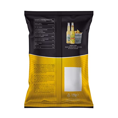 HENDERSON AND SONS Mais Tortilla Chips Nacho Cheese - 1 x 125 Gramm Beutel - mit Käsegeschmack - Perfekter Snack für Sportabende wie American Football oder Fußball