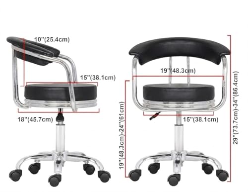 Image of Modern Magam Bar Stool with 360 Swivel | Height Adjustable Bar Chair | Counter Stool & High Chairs | Comfortable for Home, Office, Restaurant Bar, Cafe & Cash Counter - (Black)