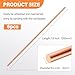 Tandefio 6 Pcs Pure Copper Round Rod 9.84 Inch Length Solid Copper Rod Bare Bar Conductive Cu Metal Rod for Grounding Metal Working Craft Hobbies (0.12'' / 3 mm Dia)