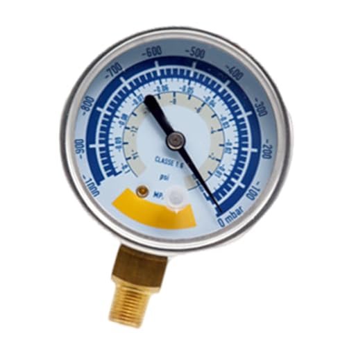 0-14psi Vacuum Gauge Stainless Steel 1/8inch Pressure for Pumps Accurate Air Gauge Automotive