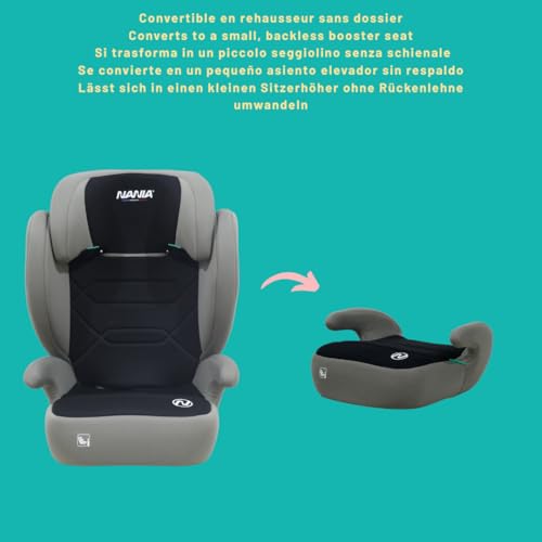 Nania Seggiolino Auto Isofix Bogota 2 En 1 I-Size 100-150 Cm-Gruppo 2/3- Circa 4-12 Anni -Rialzo Seggiolino Auto Con Protezione Laterale - Poggiatesta Regolabile- Fissaggio Isofix O Cintura - 6