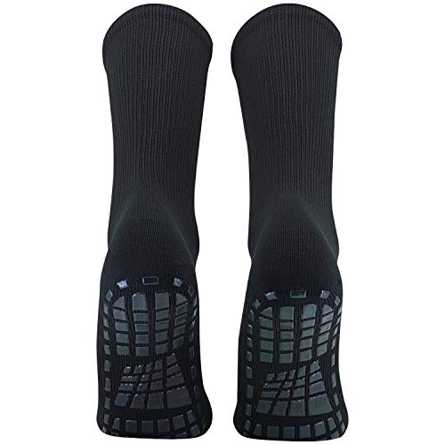 PEAR SOX Pearsox Grip Socks Basketball, Football, Hockey Gripper Crew Socks USA (Black)2