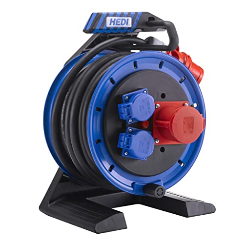Hedi. Enrollacables GENERACIÓN 7 COMPANION trifásico con cable de goma de neopreno 20 m. x 5G2,5 (IP44)