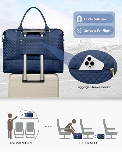 Foto de Bolsa de viaje para mujer, con compartimento para zapatos, azul (3-blue), Grande, Bolsas de viaje (imagen 6)