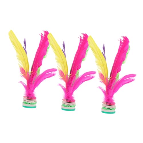 UPKOCH 3 Piezas Juguetes Shuttlecock Juguetes Deportivos jianzi Hecho a Mano Juego Juguete Chino jianzi Volantes de Patada de Colores Deportes de pie Juguetes al Aire páginas