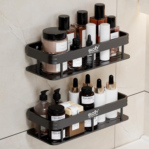 GLOXY Self Adhesive Bathroom Shelf for Wall Shelf Organizer Wall ...