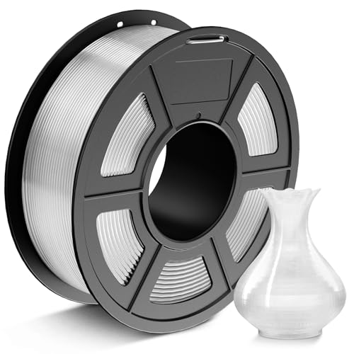Image of JAYO PLA 3D Printer Filament, Clear PLA Filament 1.75mm, 1.1KG Spool, Dimensional Accuracy + /- 0.02mm, Fit Most FDM Printer