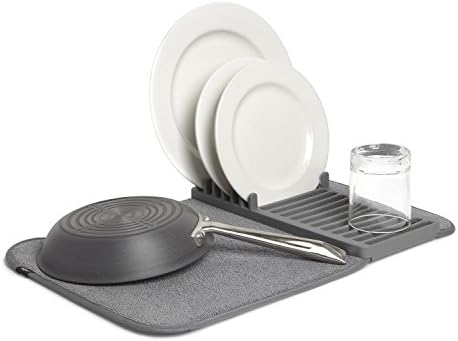 Umbra Udry Dish Rack and Microfiber Drying Mat – Space-Saving Des...