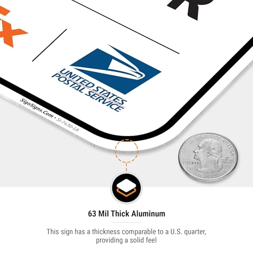 Image of Package Delivery Sign, Delivery Instructions All Package To Back Door Sign, 12x18 Inches, Rust Free .063 Aluminum, Fade Resistant, Made in USA