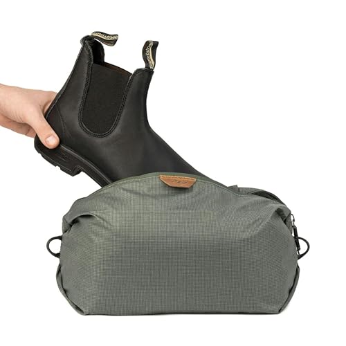 Peak Design Shoe Pouch, Sage, Ultralight Travel Organizer Bag for Shoes or Other Items, Weatherproof Shell, Packs into Itself, Fits 1–2 Pairs of Shoes, Works with Peak Design Travel Bags - Image 4