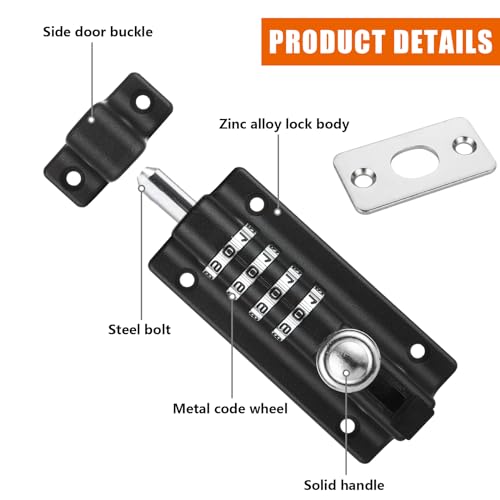 YOUNTHYE 2PCS Combination Locking Bolt - Image 3