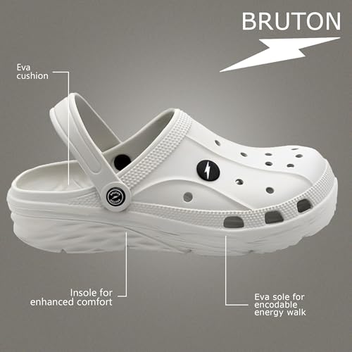 Image of BRUTON Unisex EVA Sandals | Lightweight Clogs with Adjustable Back Strap | Breathable Anti-Slip Casual Sandals for Walking, Beach, Travel & Daily Wear