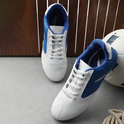 Image of Liberty Freedom Black & White Football Shoes for Men - Lace-Up Court Wear