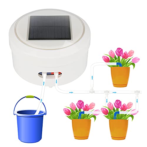 Solar Automatic Watering System, Self Watering for Plants Indoor Garden, Solar Irrigation System Without Requiring Electricity.