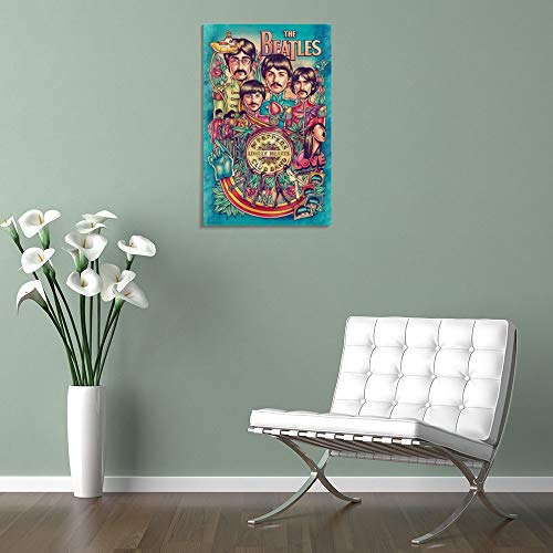 Beatles – Peinture décorative sur toile – Art déco – Décoration murale – Pour salon, chambre à coucher – 20 x 30 cm - Les Beatles, Paul McCartney, John Lennon, RIngo Starr, George Harrison Beatles - Peinture décorative sur toile - Art déco - Décoration murale - Pour salon, chambre à coucher - 20 x 30 cm – Image 6