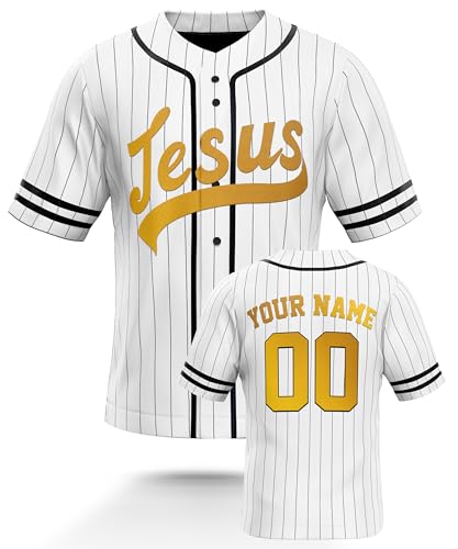 Camisetas personalizadas religiosas de béisbol - Jesús - Uniformes deportivos de fe personalizados para hombres, mujeres, niñas y niños miniatura 1