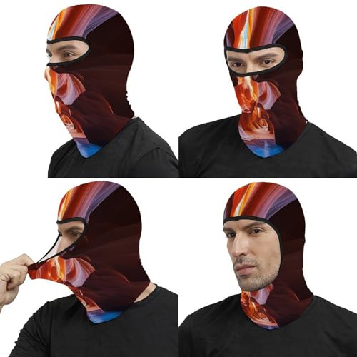 Pasamontaña térmico para hombre y mujer con estampado de Antelope Canyon, máscara facial para esquí, motocicleta y clima frío miniatura 5