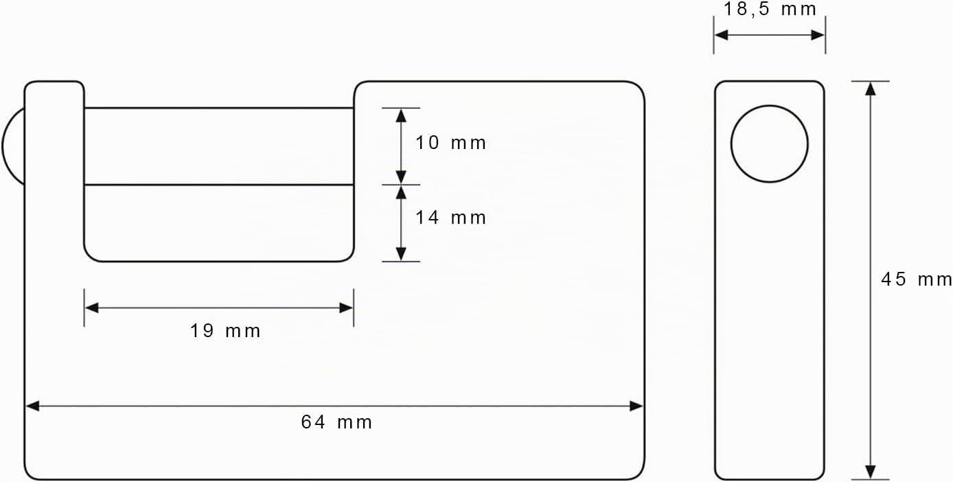 ABUS Cadenas 82/63 en laiton - Cadenas monobloc pour grilles à enroulement, distributeurs automatiques, conteneurs, etc. - Goupille de verrouillage en acier trempé - Niveau de sécurité 6