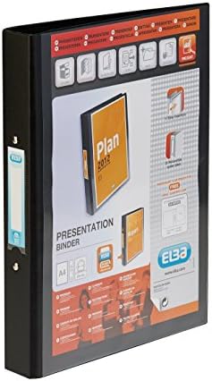 Elba Vision A4+ 25mm 4-Ring Binder - Black