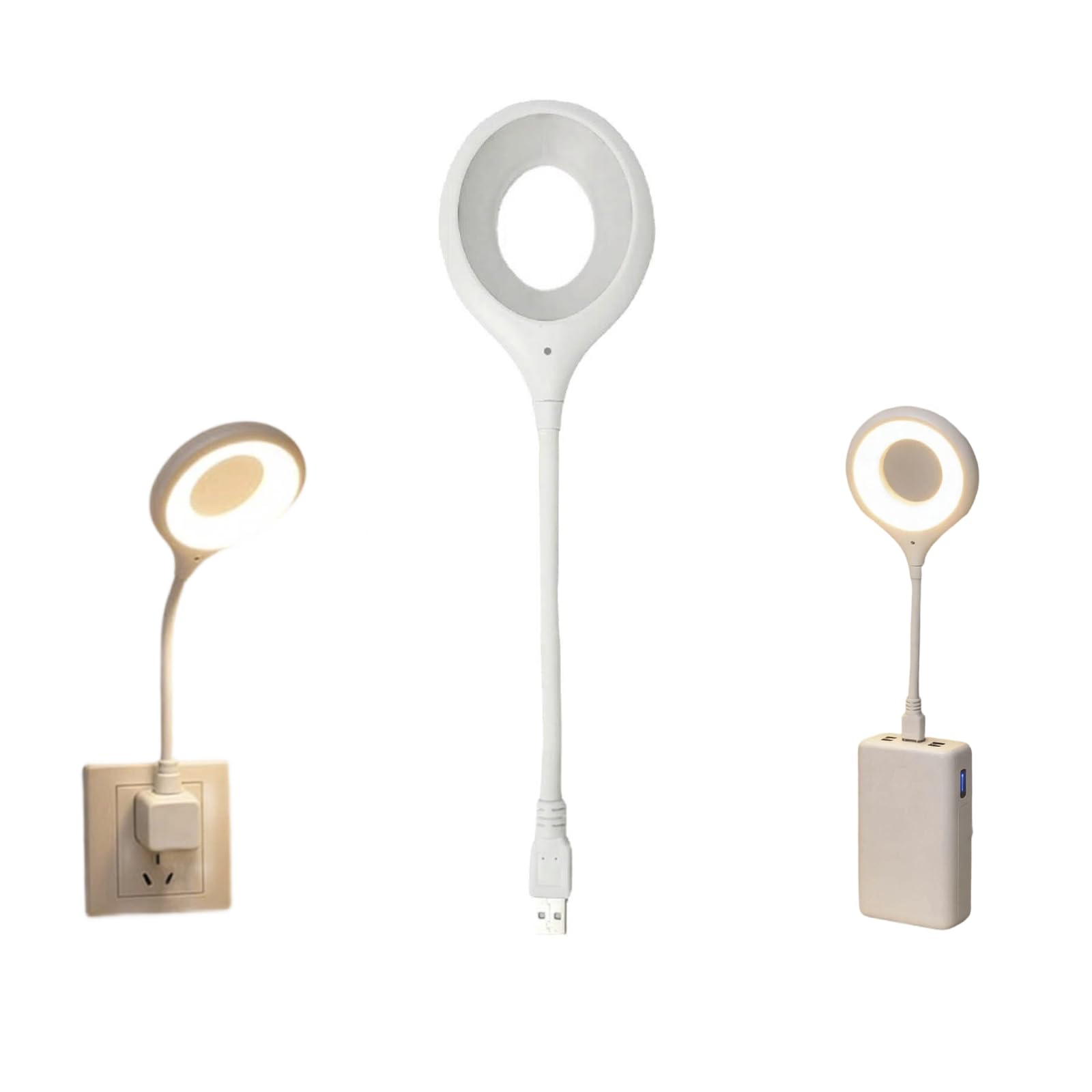 Voice Control USB Reading Flexible Gooseneck Led Light for Bedside Reading Soft Night Light Smart Voice Activation for