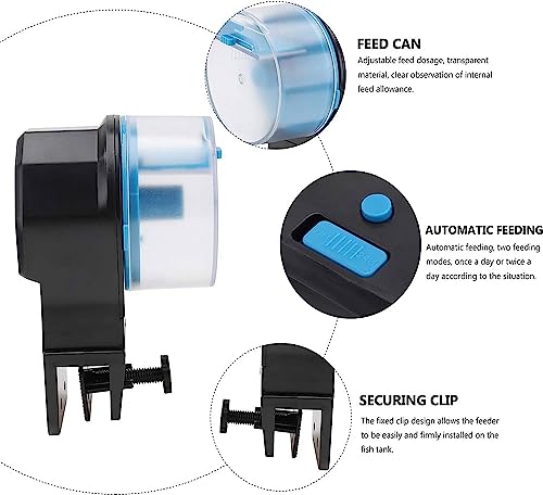 Image of VAYINATO Aquarium Fish Tank Automatic Plastic Fish Food Feeder with Free 2 Dispenser 50G /100G | Random Colour (Pack of 1) by Petzlifeworld