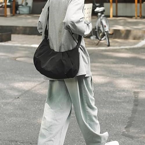 Good Totes Croissant Bag, Large Croissant Sling, Large Fashion Nylon Waterproof Satchel, Crescent Crossbody Bags for Women2