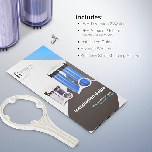 iFilters Whole House Water Filter, 2 Stage, Removes Sediment, CTO, and More, Minimal Pressure Drop, City and Well Water