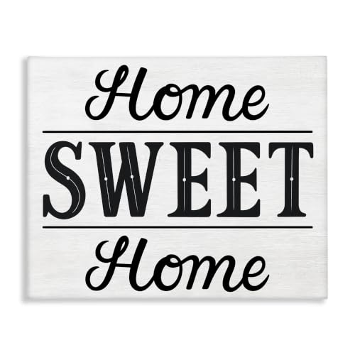 Stupell Industries Sweet Home Farmhouse Sign, 24 x 30 Inch Canvas Wall Art