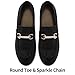 Ablanczoom Chunky Loafers for Women Platform: Comfortable Suede Penny Womens Loafer Dressy Slip On Casual Office Business Shoes Black