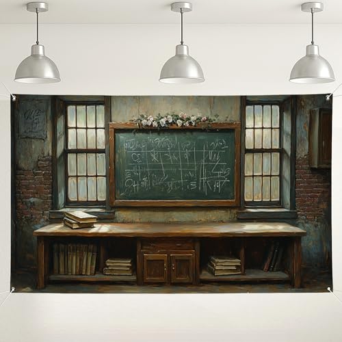 Vintage chalkboard background with square chalk frame, old black board ...