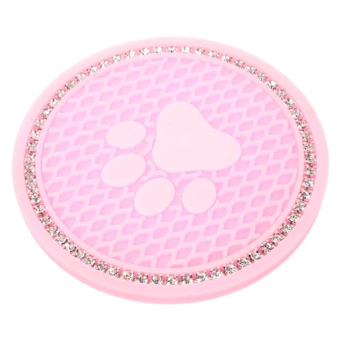 OUNONA Car Cup Mat Silicone -Skid Drink Rhinestone Decoration for Vehicle Insulation and Organization Versatile and Sturdy Vehicle Types