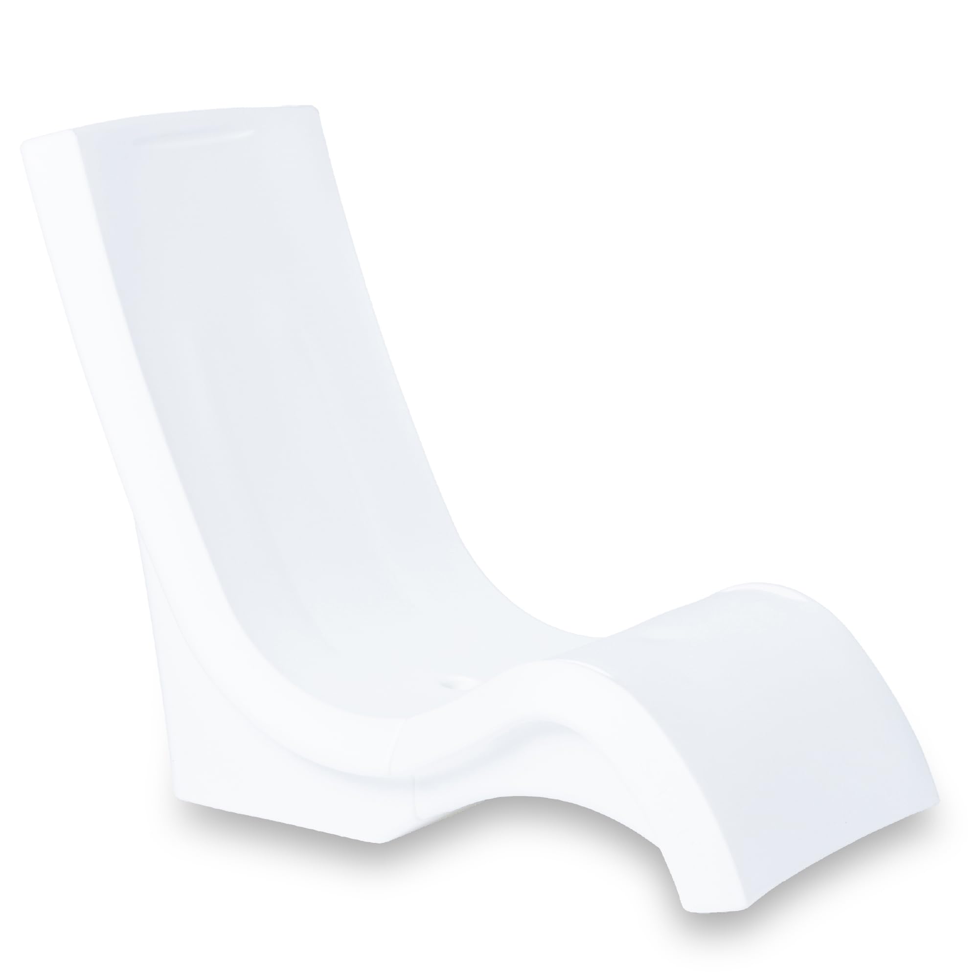 Vero Pool Chair, Fade-Resistant, Waterproof Patio Furniture for Sun Shelf, Use in Pools up to 9-Inches of Water, Weighted, White