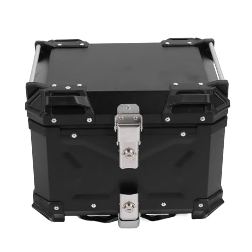 Bauletto Grande per Moto 45 Litri in Lega di Alluminio Impermeabile con Chiusura di Sicurezza Custodia per Bagagliaio Universale per Scooter Installazione Semplice Design